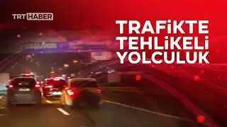 Trafikte makas atan sürücüler kamerada