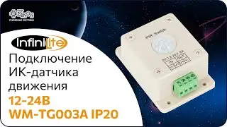 Подключение ИК-датчика движения 12 24В WM TG003A IP20