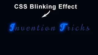 Text Animation Effect Using CSS | Text Blinking Effect CSS