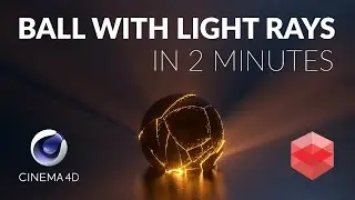 Cinema4D Tutorial: Fractured Ball w/ Volumetric Light