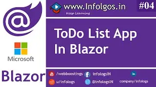 Create ToDo List App in Blazor Framework | Infologs