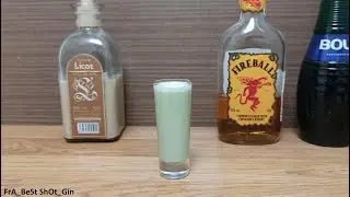 Коктейль Шот Крем Фириш (How to make Сocktails Shot Firish Cream) с Коричным Виски #Fireball