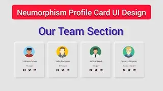 Neumorphism Profile Card UI Design Using Only HTML & CSS | Neumorphism CSS