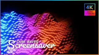 12 Hours of Satisfying Cube Waves Screensaver