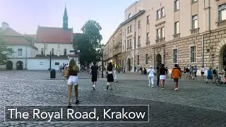 Royal Road, Krakow Walk During A Hot Day [POLAND WALK 2023 4K HDR 30FPS]