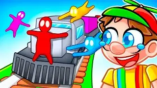 10 Friends on 1 TRAIN… (GANG BEASTS)