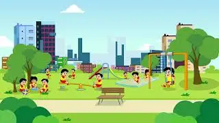 Cartoon background || Play Ground in city || no copyright || no voice 🤫 || #animation #copyright