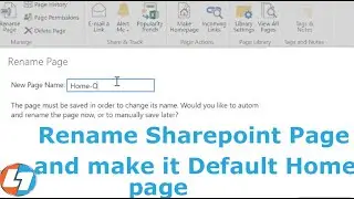 Rename default page in sharepoint  Online and make it Home Page