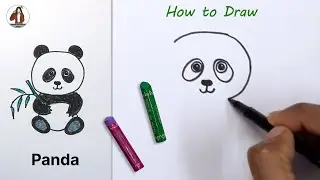 How to Draw a Panda step by step | Easy Oil pastel Color Panda Drawing Tutorial