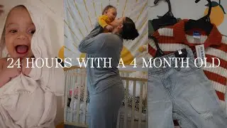 24 HOURS WITH A 4 MONTH OLD| our routine + mom tips + baby boy clothing haul + breastfeeding & more!