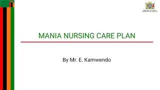 Mania - NURSING CARE PLAN