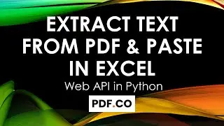 How to Extract Text from PDF and Paste in Excel using Python