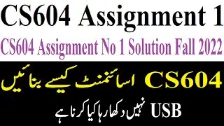 CS604 Assignment 1 | CS604 Assignment No 1 Solution Fall 2022 | CS604 Assignment 1 Solution