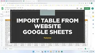 How to Auto Copy or Import Table from URL Website Google Sheets