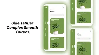 Side TabBar Complex Smooth Curves - SwiftUI