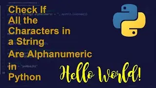 Check If All the Characters in a String Are Alphanumeric in Python | Python Examples | Tutorial