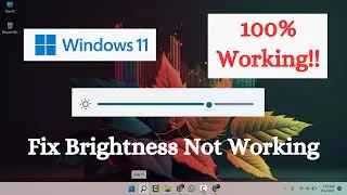 100% Working : Easily Fix Windows 11 Brightness Not Working | How to Fix | Learn With Sazzad