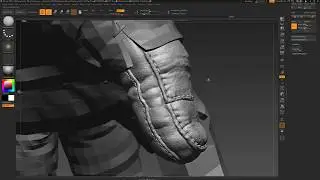 leather stitches in Zbrush.