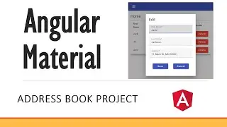 Installing Angular Material in your Angular Project. Address Book Project - Part 1.