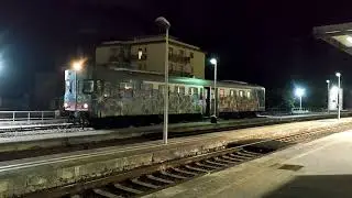 Stazione di Modica, ultimo regionale in Sicilia espletato con Automotrice Aln668 