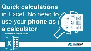 Do quick calculations in Excel (without pulling out a calculator)
