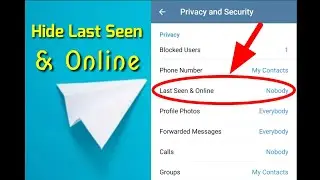Hide Telegram Last Seen & Online || Disable Last Seen & Online on Telegram