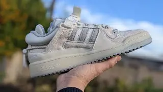 Adidas Bad Bunny x Forum Buckle Low ‘Last Forum’ White HQ2153 Unboxing