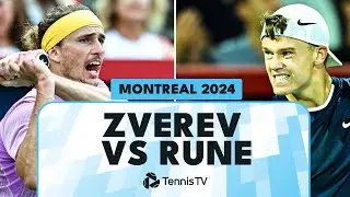 Alexander Zverev vs Holger Rune Court-Level Highlights | Montreal 2024