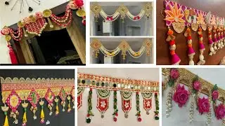 Designer toran making ideas At Home// Bandanwar /Woolan Toran Hanging design for Home Decoration