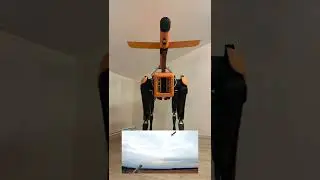 бпла дрон охотник и робот собака drone morfius+big dog robot