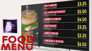 Restaurant menu screen tutorial - After Effects Tutorial