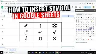 How to insert symbol in Google Sheets l Spreadsheet l
