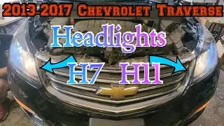 2013-2017 Chevrolet Traverse Remove bumper  Install Headlights step by step