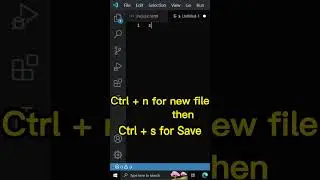 Create new file in vs code shortcut key | how to create file in Visual Studio Code #html   #css