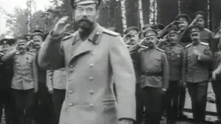 Romanovs. Tsar Nicholas II at the military events