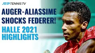 Felix Auger-Aliassime Shocks Roger Federer! | Halle 2021 Highlights