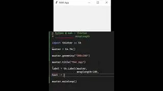 Python Tkinter Wraplength Text #pythontricks #codinghacks