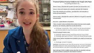 Practical Python Practice Problems for People who Pipet