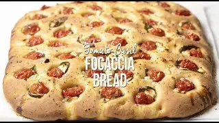 Rect  Tomato Basil Focaccia Bread