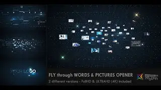 Flying through Images & Words Opener - After Effects Template -