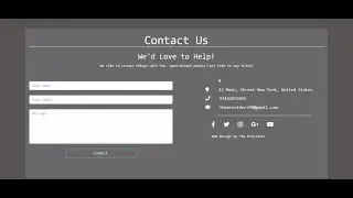 Responsive Contact us Page in Html , CSS & Bootstrap 4 | Contact us Page | Contact us Form