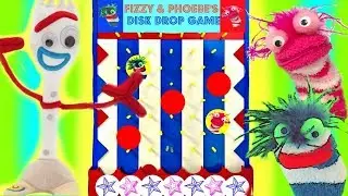 Forky Plays Fizzy and Phoebe Disk Drop Game