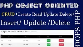 Part-1 (2019) Create Form |  PHP MySql Object Oriented Insert Update Delete |  PHP CRUD OOps