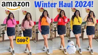 Amazon Winter Haul 2024 Under Budget || Affordable cardigan, sweater Haul || missvishakha #amazon