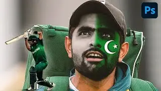 Face Painting Baber Azam | T20 World Cup 2021 | PAK VS IND | Photoshop