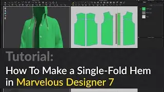 Marvelous Designer Tutorial | How to make a single-fold hem