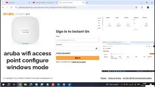 how to Aruba WiFi access point configure on windows mode