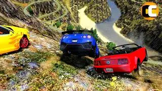 GTA 4 Cliff Drops Crashes with Real Cars mods Ep. 86 | Odycrash