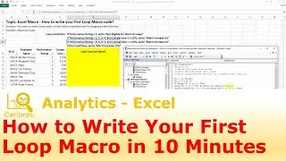 Excel Macro - How to Write Your First Loop Macro