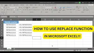 💫 How to Use the REPLACE Function in Microsoft Excel to Transform Your Data || IT WALA